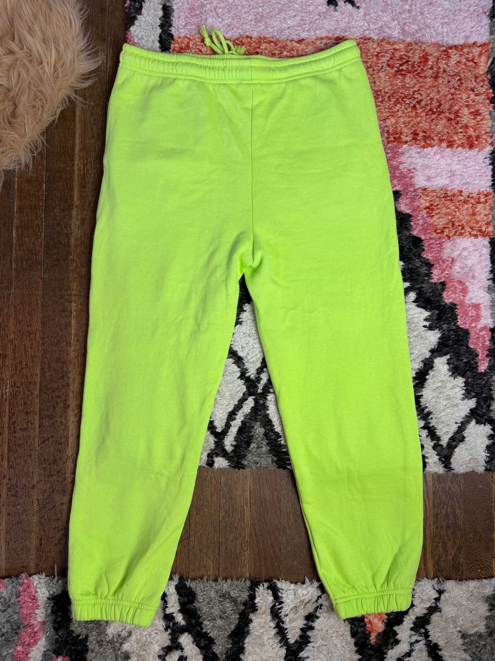 MIGHTY FINE NEON GREEN SKELETON JOGGER SWEATPANTS HALLOWEEN SKULLS PUNK SZ XL - Picture 5 of 5